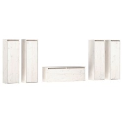 vidaXL Muebles para TV 5 piezas madera maciza de pino blanco