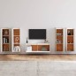 vidaXL Muebles para TV 5 piezas madera maciza de pino blanco vidaXL Muebles para TV 5 piezas madera maciza de pino blanco