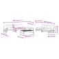 vidaXL Juego de muebles de jardín 6 pzas y cojines madera maciza negro vidaXL Juego de muebles de jardín 6 pzas y cojines madera maciza negro