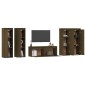 vidaXL Muebles para TV 5 piezas madera maciza de pino marrón miel vidaXL Muebles para TV 5 piezas madera maciza de pino marrón miel