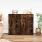 vidaXL Aparador madera contrachapada roble ahumado 91x29,5x75 cm vidaXL Aparador madera contrachapada roble ahumado 91x29,5x75 cm