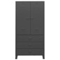 vidaXL Armario industrial de metal gris antracita 90x50x180 cm
