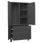 vidaXL Armario industrial de metal gris antracita 90x50x180 cm