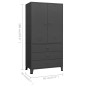 vidaXL Armario industrial de metal gris antracita 90x50x180 cm