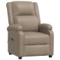 vidaXL Sillón reclinable eléctrico de cuero sintético color capuchino vidaXL Sillón reclinable eléctrico de cuero sintético color capuchino