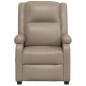 vidaXL Sillón reclinable eléctrico de cuero sintético color capuchino vidaXL Sillón reclinable eléctrico de cuero sintético color capuchino