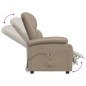 vidaXL Sillón reclinable eléctrico de cuero sintético color capuchino vidaXL Sillón reclinable eléctrico de cuero sintético color capuchino