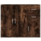 vidaXL Aparador madera contrachapada roble ahumado 91x29,5x75 cm vidaXL Aparador madera contrachapada roble ahumado 91x29,5x75 cm
