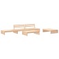 vidaXL Juego de muebles de jardín 5 piezas y cojines madera maciza vidaXL Juego de muebles de jardín 5 piezas y cojines madera maciza
