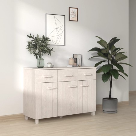 vidaXL Aparador HAMAR madera maciza de pino blanco 113x40x80 cm