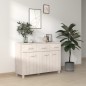 vidaXL Aparador HAMAR madera maciza de pino blanco 113x40x80 cm vidaXL Aparador HAMAR madera maciza de pino blanco 113x40x80 cm