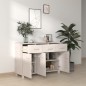 vidaXL Aparador HAMAR madera maciza de pino blanco 113x40x80 cm vidaXL Aparador HAMAR madera maciza de pino blanco 113x40x80 cm