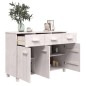 vidaXL Aparador HAMAR madera maciza de pino blanco 113x40x80 cm vidaXL Aparador HAMAR madera maciza de pino blanco 113x40x80 cm