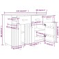 vidaXL Aparador HAMAR madera maciza de pino gris claro 113x40x80 cm vidaXL Aparador HAMAR madera maciza de pino gris claro 113x40x80 cm