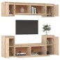 vidaXL Muebles para TV 6 piezas madera maciza de pino vidaXL Muebles para TV 6 piezas madera maciza de pino