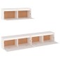 vidaXL Muebles para TV 3 piezas madera maciza de pino blanco vidaXL Muebles para TV 3 piezas madera maciza de pino blanco