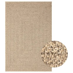 vidaXL Alfombra con aspecto de yute interior y exterior 120x170 cm