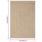 vidaXL Alfombra con aspecto de yute interior y exterior 120x170 cm vidaXL Alfombra con aspecto de yute interior y exterior 120x170 cm