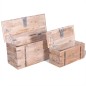 vidaXL Set de baúl de almacenamiento de madera de acacia 2 unidades vidaXL Set de baúl de almacenamiento de madera de acacia 2 unidades