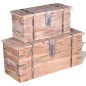 vidaXL Set de baúl de almacenamiento de madera de acacia 2 unidades vidaXL Set de baúl de almacenamiento de madera de acacia 2 unidades