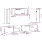 vidaXL Muebles para TV 5 piezas madera maciza de pino gris