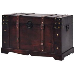 vidaXL Baúl vintage de madera 66x38x40 cm