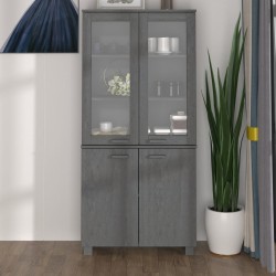 vidaXL Aparador HAMAR madera de pino maciza gris oscuro