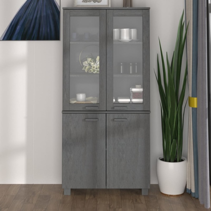 vidaXL Aparador HAMAR madera de pino maciza gris oscuro vidaXL Aparador HAMAR madera de pino maciza gris oscuro