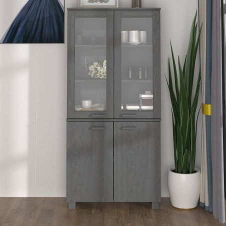 vidaXL Aparador HAMAR madera de pino maciza gris oscuro