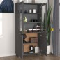 vidaXL Aparador HAMAR madera de pino maciza gris oscuro vidaXL Aparador HAMAR madera de pino maciza gris oscuro