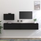 vidaXL Muebles para TV 3 piezas madera maciza de pino negro vidaXL Muebles para TV 3 piezas madera maciza de pino negro