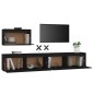 vidaXL Muebles para TV 3 piezas madera maciza de pino negro vidaXL Muebles para TV 3 piezas madera maciza de pino negro