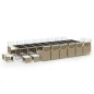 vidaXL Set comedor de jardín 21 pzas con cojines ratán sintético beige vidaXL Set comedor de jardín 21 pzas con cojines ratán sintético beige