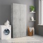 vidaXL Armario almacenaje madera ingeniería gris cemento 80x35,5x180cm vidaXL Armario almacenaje madera ingeniería gris cemento 80x35,5x180cm