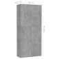 vidaXL Armario almacenaje madera ingeniería gris cemento 80x35,5x180cm vidaXL Armario almacenaje madera ingeniería gris cemento 80x35,5x180cm