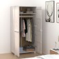 vidaXL Armario HAMAR madera maciza de pino blanco 89x50x180 cm vidaXL Armario HAMAR madera maciza de pino blanco 89x50x180 cm