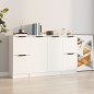 vidaXL Aparadores 3 piezas madera contrachapada blanco vidaXL Aparadores 3 piezas madera contrachapada blanco