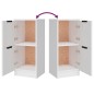 vidaXL Aparadores 3 piezas madera contrachapada blanco vidaXL Aparadores 3 piezas madera contrachapada blanco
