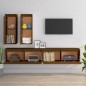 vidaXL Muebles para TV 4 piezas madera maciza de pino marrón miel vidaXL Muebles para TV 4 piezas madera maciza de pino marrón miel