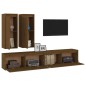 vidaXL Muebles para TV 4 piezas madera maciza de pino marrón miel vidaXL Muebles para TV 4 piezas madera maciza de pino marrón miel