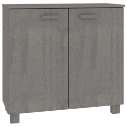 vidaXL Aparador HAMAR madera maciza de pino gris claro 85x35x80 cm