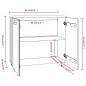 vidaXL Aparador HAMAR madera maciza de pino gris claro 85x35x80 cm vidaXL Aparador HAMAR madera maciza de pino gris claro 85x35x80 cm