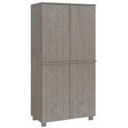 vidaXL Armario HAMAR madera maciza de pino gris claro 89x50x180 cm