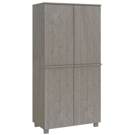 vidaXL Armario HAMAR madera maciza de pino gris claro 89x50x180 cm