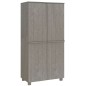 vidaXL Armario HAMAR madera maciza de pino gris claro 89x50x180 cm vidaXL Armario HAMAR madera maciza de pino gris claro 89x50x180 cm