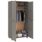 vidaXL Armario HAMAR madera maciza de pino gris claro 89x50x180 cm vidaXL Armario HAMAR madera maciza de pino gris claro 89x50x180 cm