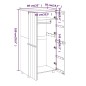 vidaXL Armario HAMAR madera maciza de pino gris claro 89x50x180 cm vidaXL Armario HAMAR madera maciza de pino gris claro 89x50x180 cm