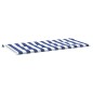 vidaXL Cojín banco jardín tela Oxford a rayas azul y blanco 120x50x3cm vidaXL Cojín banco jardín tela Oxford a rayas azul y blanco 120x50x3cm