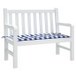 vidaXL Cojín banco jardín tela Oxford a rayas azul y blanco 120x50x3cm vidaXL Cojín banco jardín tela Oxford a rayas azul y blanco 120x50x3cm