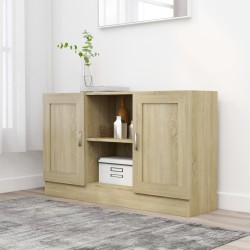 vidaXL Aparador madera contrachapada color roble Sonoma 120x30,5x70 cm